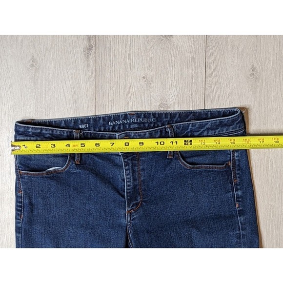 Banana Republic Women's Size 29p Dark Wash Low Rise  Bootcut Denim Jeans - Picture 9 of 13